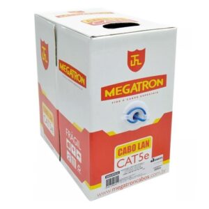 Cabo LAN UTP 4 pares CAT5E Blindado MEGATRON - 305MTS